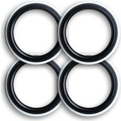 Resim Oto Lastik Yanağı Lüks Siyah Beyaz 16 Jant 4 Adet Yanak 