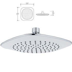 Resim Tema Bianco Banyo Tepe Duş Başlığı Başlık Kireç Kırıcılı Sistem 