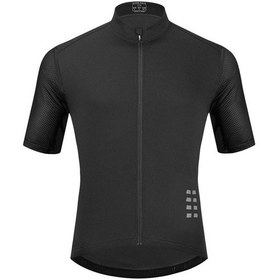 Resim Siyah Wosawe Erkek Bisiklet Forması Kısa Kollu Nefes Mtb Dağ Bisikleti Binme Spor Üstleri Siyah 