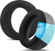 Resim Sony PlayStation 5 PS5 Pulse 3D Kablosuz Kulaklık için Kulak Pedleri Yastıkları Yedek Kulaklık, GVOEARS Sony PS5 için Yükseltme Kulak Kupaları Aksesuarları (Soğutma Jeli Siyah) 