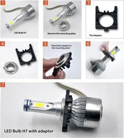 Resim ford focus 3.5 led far aparatı h7 kısa far sabitleme aparatı 