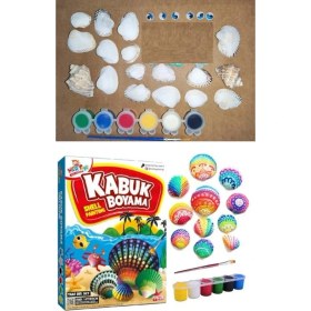 Resim MCM Group Kabuk Boyama Seti- Deniz Kabuğu Boyama -Shell Painting -Sanatsal Hobi Boyama Seti 