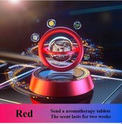 Resim Honeybeeshop Kırmızı Otomatik Dönen Araç Kokusu Asma Süsü Şarj Gerektirmez Lüks Araç Dekoru 