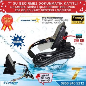 Resim Navistar 7" Su Geçirmez Dokunmatik Kayıtlı 4 Kamera Girişli 256 GB SD Destekli Monitör 