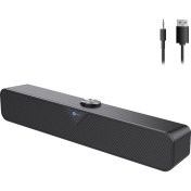 Resim Lecoo DS102 Kablolu USB/AUX 6W Soundbar Taşınabilir Stereo Hoparlör Siyah 