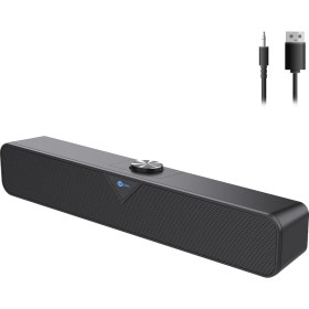 Resim Lecoo DS102 Kablolu USB/AUX 6W Soundbar Taşınabilir Stereo Hoparlör Siyah 