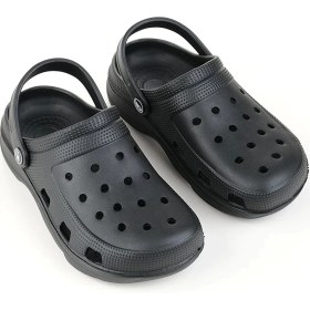 Resim Gezer Hafif Suya Dayanıklı Eva Sandalet Terlik Erkekler İçin Rahat Siyah Renk 