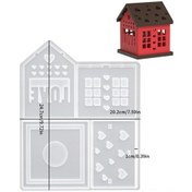 Resim Dianziye Noel Dekorasyonu İçin Kaliteli Silikon Kalıp - "kalp Ev" Modeli 3, Yeniden Kullanılabilir, Detaylı Tasarım, Kolay Çıkarma 