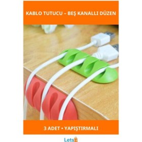 Resim Yapıştırmalı 5 Kanallı Kablo Tutucu 3 Adet 1 Adet 