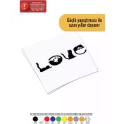 Resim Kedilerden Love - Araç, Oto, Laptop, Duvar Uyumlu Sticker 15*4 cm 