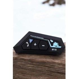 Resim Buğz Interkom Intercom Kask Kulaklık BT22 Bluetooth Motosiklet Kulaklık 5.0 Bluetooth 