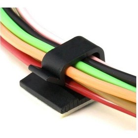 Resim Wcl1368 Kablo Sabitleme Kelepçesi Klipsi Yapışkanlı Duvar Kablo Tutucu 21 x 19 x 12 MM Siyah 100 Adet 