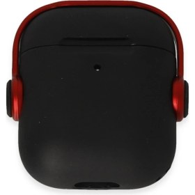 Resim Eco Port Apple Airpods 2 (2.nesil) Cool Kılıf - Siyah-Kırmızı 