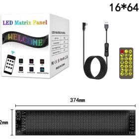 Resim Wearfitpro LED Matrix Panel Dijital Ekran Kumandalı App Kontrollü LED Ekran 