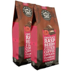 Resim Oze Çikolata Frambuaz Aromalı Filtre Kahve 2'li 250G French Press 