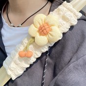 Resim Car Seat Belt Shoulder Protectors, Sana İyi Bir Yolculuk Verir ---Anti Boğulma Boyun Omuz Ped Güneş Çiçeği Bitki Serisi 