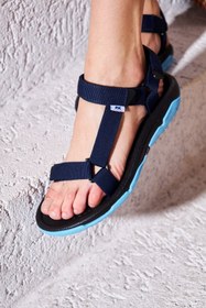 Resim Altın Adım Unisex Sandalet Kaymaz Termo Taban Cırtlı Spor Sandalet - Lacivert 