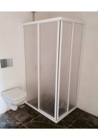 Resim Nokta Duşakabin 140 x 80 Teknesiz Mika Duşakabin Nd405 Şeffaf 