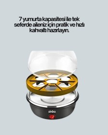 Resim Otomatik Kapanma Özellikli Yumurta Pişirme Makinesi 7 Kapasiteli 