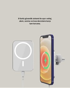 Resim Cosmotex 15w Araç Telefon Tutucu Kablosuz Hızlı Şarj Özellikli 