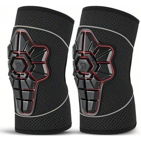 Resim Qingmipy Çocuklar İçin Yüksek Yoğunluklu Dolgulu Dikişli Diz Koruyucu - Kaykay, Bisiklet, Rölant İçin Esnek Ve Konforlu Siyah 