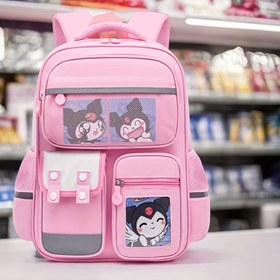 Resim Sanrio için for kuromi Hafif Sırt Çantası - Sevimli Oxford Kumaş Öğrenci Çantası, Ayarlanabilir Omuz Askıları, Çoklu Cep ve Organizasyon Bölümleri, Seyahat ve Günlük Kullanım için Yeşil Karikatür Tasarımı, Okul Çantası 