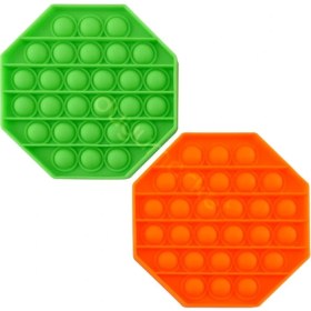 Resim Sekizgen Tek Renk Pop Push It Anti Baloncukları Bubble Fidget 