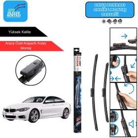 Resim Bmw F32 4serisi Uyumlu 2013-2019 Bosch Aerotwin Araca Özel Ön Silecek Takımı 600-475mm 
