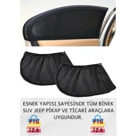 Resim Ankaflex 2 Adet Oto Yan Cam Perdesi Araba Arka Güneşlik Araç Anne Bebek Çocuk Perde Arka Koltuk Emzirme Örtü 