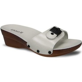 Resim Ceyo 9927 Dolgu Topuk Anatomik Taban Kadın Terlik Bej 36-40 Bej 