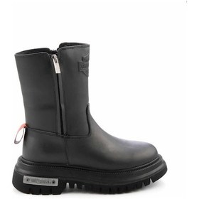 Resim Harley Davidson Black Hakiki Deri Kadın Bot & Bootie Hd0777002603 001 