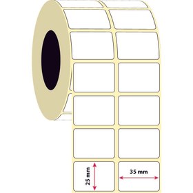 Resim İşimiz Etiket 25X35MM Ikili Kuşe Etiket | 6 Rulo | 3000 Sarım | 