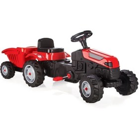 Resim PİLSAN ACTIVE TRAKTÖR RÖMORKLU PEDALLI (KIRMIZI) 