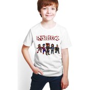 Resim Hediye Center Roblox Baskılı Beyaz Unisex Çocuk T-Shirt M10 