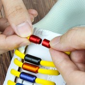 Resim Kral Günü için uygun olan Sneaker ve Kaykay Ayakkabıları için 1 Çift Esnek Ayakkabı Bağcıkları ve Mat Kapsül Tokalar 