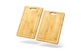 Resim Feyza Design Bambu Kesme Tahtası 2'li Set, Doğal ve Sağlıklı Mutfak Aksesuarı 