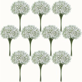 Resim 3990 Yapay Bebek Nefesi Çiçekleri, Düğün, Nişan, Şükran Günü, Sevgililer Günü, Anneler Günü, Haziran Festivali Süslemeleri için Uygun 130 Demet Dokunmatik Hissedilen Sahte Çiçekler, Plastik Dış Mekan Yapay Çiçekler, Ev ve Ofis Dekorasyon Buketleri, Suntaşı Olmadan Bahçe ve Avlu Süsleme 