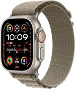 Resim Apple Watch Ultra 2 GPS + Cellular 49 mm Sağlam Titanyum Kasa Akıllı Saat ve Klasik Zeytin Yeşili Alpine Loop - Orta Boy. Fitness Takibi, Hassas GPS, Eylem Düğmesi, Ekstra Uzun Pil Ömrü 