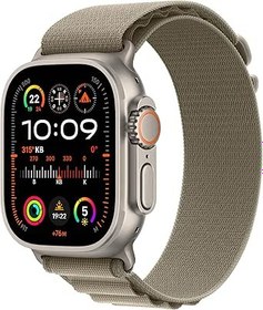 Resim Apple Watch Ultra 2 GPS + Cellular 49 mm Sağlam Titanyum Kasa Akıllı Saat ve Klasik Zeytin Yeşili Alpine Loop - Orta Boy. Fitness Takibi, Hassas GPS, Eylem Düğmesi, Ekstra Uzun Pil Ömrü 