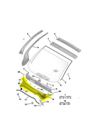 Resim Fiat Fiorino Ön Cam İzgara Sacı / Bakaliti 2007-2016 735716934 1.3, 1.4 1 Adet 