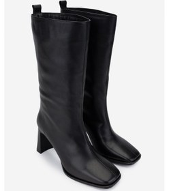 Resim Valmenti Kadın . Siyah Deri Topuklu Çizme 1055 2873 Bn Czm Sk24-25 Sıyah Dr Siyah Deri 