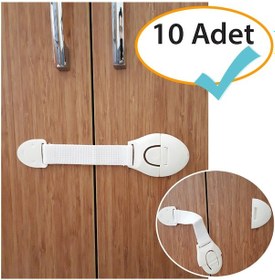 Resim Evokids Pratik Çocuk Güvenlik Kilidi (10 Adet) Çok Renkli 