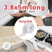 Resim 5 metre su geçirmez ve nem dirençli yapışkan bant mutfak ve banyo için idealdir - Birleşim yerlerini, tuvalet yuvalarını ve köşeleri sızdırmaz hale getirmek için 