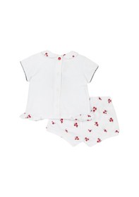 Resim Chicco Takım / T-shirt+pantalon 09073894000000 000037 Whıte & Red Beyaz - Kırmızı 