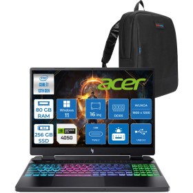 Resim Acer nitro AN16 Intel I7 13620H 80GB Ddr5 256GB SSD 6GB/RTX4050 16'' Wuxga (1920X1200) IPS 165Hz Nvıdıag-Sync WIN11HOME Gaming Laptop NHQJMEY007H21+ZETTAÇANTA 