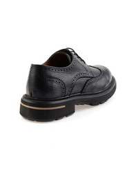 Resim Bambi Siyah Hakiki Deri Erkek Oxford Ayakkabı E01597000340 Siyah 