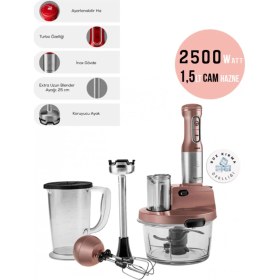 Resim Karaca Turbo Doğrayıcı 2500W Yüksek Güçlü 8 In 1 Mutfak Robotu Modern Cam Gövde 