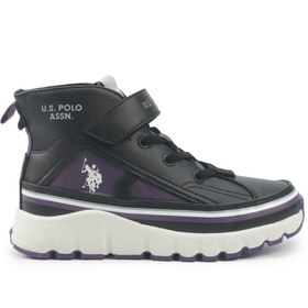 Resim U.S. Polo Assn. KELTES JR 5PR Siyah Kız Çocuk High Sneaker 