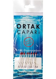 Resim Ortak Çapari Youvella İğne 8 Köstek Fluorocarbon Çapari - Beyaz Uv 
