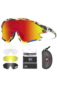 Resim QUESHARK Polarize Anti-uv Outdoor 4 Lens Ultra Hafif Spor Motorsiklet Bisiklet Güneş Gözlüğü 